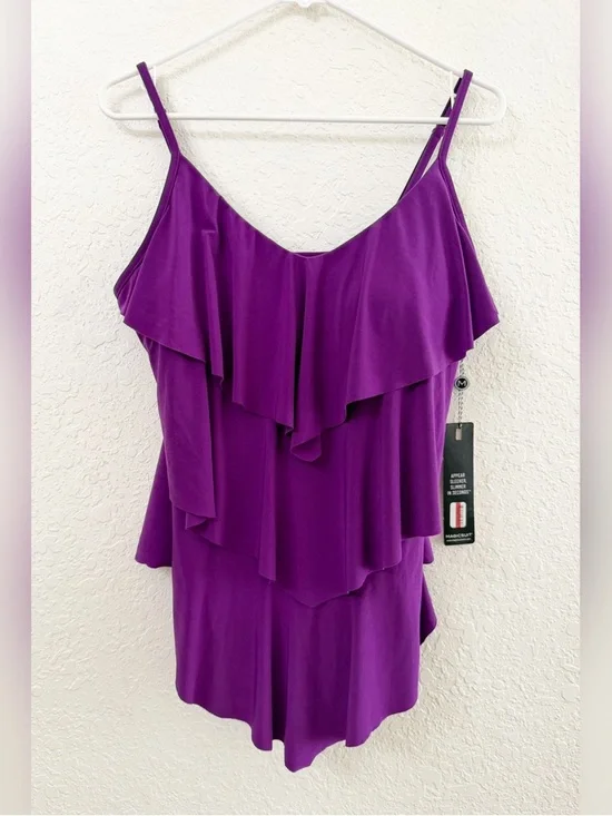 Magicsuit Purple Rita Tankini Swim Top - NWT - 16 - Picture 2 of 12
